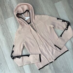Street + Saint Sweater y2k cashmere zip hoodie womens Pink (xsmall) vintage 2000